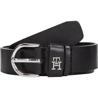 Tommy Hilfiger Ceinture 'Essential Effortless' noir / argent