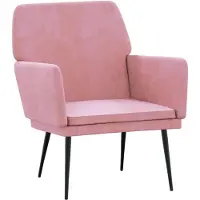 vidaXL Fauteuil Rose 62x79x79 cm Velours