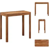 vidaXL Table de bar en acacia massif finition miel 110x55x106 cm - Tables de salle à manger