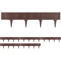 Deuba Bordure de jardin brun 3,9m brun