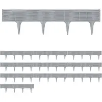 Deuba Bordure de jardin gris 7,8m rebord de jardin