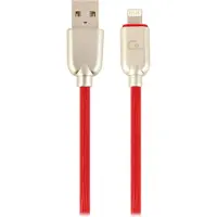 Gembird USB 2.0 (AM/8-broches lightning M) 2m oplot gumowy czerwony (2 m, USB 2.0)