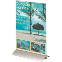 Durable Présentoir de table , support en acrylique et pied en aluminium, format A4