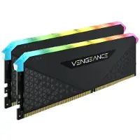 Corsair Vengeance RGB RS - DDR4 - kit - 16 Go: 2 x 8 Go - DIMM 288 broches - 3200 MHz / PC4-25600 - CL16 - 1.35 V - mémoire sans tampon - non ECC - noir