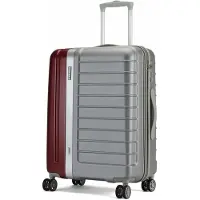 Carlton Duo-Tone Hardcase Kuffert 67 cm, Bordeaux, Valise, Rouge, Argent