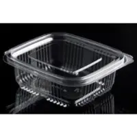 Multi Plastbaeger 250 ml 85x97x41 mm firkantet haengslet låg RPET Klar,5 ps x 100 stk/krt, Boîte de conservation, Transparent