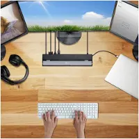 J5CREATE Triple Display Docking Station Argenté
