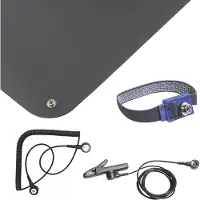 Bernstein Ensemble de tapis de table ESD noir (Protection statique)