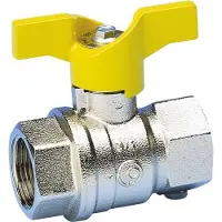 Pettinaroli Vanne à bille gaz 1/2" manchon/manchon avec poignée en T