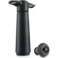 VacuVin Wine Saver Noir | Pompe à vide pour le vin | 1 bouchon à vide pour le vin