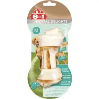 8In1 Dental Delights, poulet, os à mâcher pour chien - taille M, 3 x 1 os (70 g)