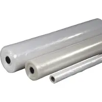 Øvrige Plastique transparent 2x50mx0,025mm, 1 fois plié, pour couvrir, Sac-poubelle, Transparent