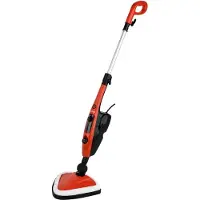 LUND Nettoyeur à vapeur - 1500W avec 8 accessoires - Set de 16 pièces - 2 en 1 - Rouge