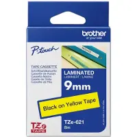Brother TZe-621 - (9 mm) - Noir sur jaune - Ruban