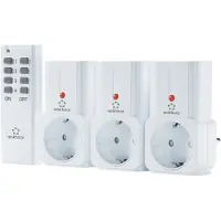 Renkforce Kit d'interrupteur radio Connecteur intermédiaire 4 pièces Portée maxi (en champ libre) 30 m Lieu d'utilisation intérieur (1208454)