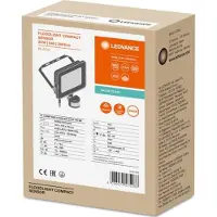 Ledvance FLOODLIGHT COMPACT SENSOR, 20 W, 840, SYM, 10, 0, BK, 1 pièce.