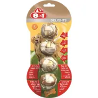 8In1 6x36g Delights, balles fourrées à mâcher (24 balles) - Friandises pour chien