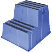 Twinco Escabeau pour charges lourdes Marches 2 plateformes-H.500mm Ku.blau