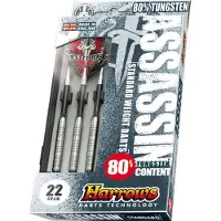 Harrows Fléchettes - - Assassin LIGHT - 80% Tungstène - Pointe acier - Lot de 3 fléchettes