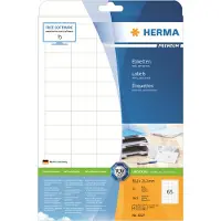 Herma Special - Auto-adhésif - blanc - 38.1 x 21.2 mm 1625 unités (25 feuille(s) x 65 étiquettes adresses