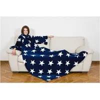 Kanguru Kangourou 1099 Jeté de lit 140 x 210 cm polyester bleu, blanc