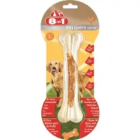 8In1 Delights Strong, os à mâcher pour chien - taille L (3 x 85 g)