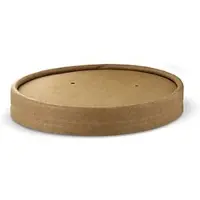 Papstar 87267 Cloche Pour Aliment Marron Carton Rond Couvercle Alimentaire