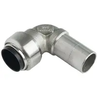 Roth angle 90° 22 mm manchon/embout rustfri stål