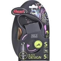 Flexi Laisse automatique Black Design S Corde 5m Rose