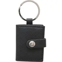 Deknudt Unisexe, Porte-clés, Porte-clés 3,5x4,5 imitation cuir S59NS3, Noir