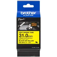 Brother HSe-661E étiquette pour gaine thermorétractable 31 mm (d'origine) - noir sur jaune