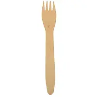 Papstar 86940 Fourchette jetable bois (e)