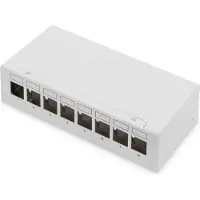 Digitus Desktop Modular Blank Patch Panel, shielded, 8-port, Serveur : accessoires, Gris