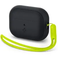 Spigen Silicone Fit Shell Strap Apple Airpods Pro 1/2 - Noir/Vert Fantôme