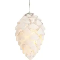 Sirius Home Pendentif lumineux Celina Cône de verre 10 LED blanc chaud intérieur 8 cm blanc