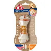 8In1 Triple Flavour Os A Macher Premium S Aux Boeuf. Porc. Poulet - Pour Chien De Petite Taille - 1 Piece