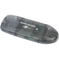 Gembird FD2-SD-1 Lecteur de cartes (MMC, SD, RS-MMC) (USB 2.0), Lecteur de carte mémoire, Noir