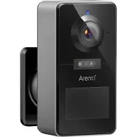 Arenti Wire-Free Wi-Fi, 4MP/2K, caméra rechargeable sur batterie