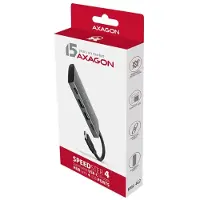 Axagon HMC-4G2 hub d'interface USB 3.2 Gen 2 (3.1 Gen 2) Type-C 10000 Mbit/s Gris