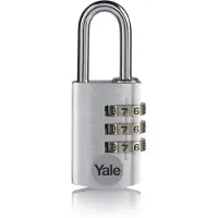 Yale YE3CB/38/131/1/S Cadenas 38 mm Argent Serrure à combinaison