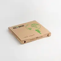Antalis Boîte à pizza ecobox marron sans fluor 32x32x3cm 100pcs/paquet - (100pcs), Sac-poubelle, Marron