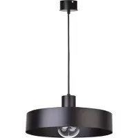Sigma Lampe suspendue décorative noire minimaliste ronde 35 cm pour salon Rif 1xE27 15W Lighting