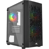 NÖRDIC Gaming Fenris (mATX, Mini-ATX), Boîtier PC, Noir