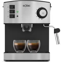 Solac Machine à expresso - - M80 - Inox - 15 bar - Compatible Grains de café