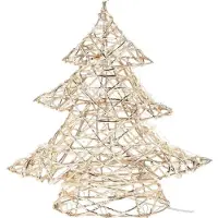 B2X Arbre 20 LED, décoration de Noël, 30 cm, doré