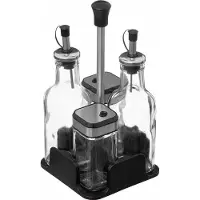 5 Five Set d'épices en verre 4 pièces - Noir
