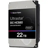 Western Digital WD Ultrastar DC HC580 WUH722422AL5204 - Disque dur - centre de données - 22 To - interne - 3,5" (8,9 cm) - SAS 12Gb/s - 7200 tr/min - mémoire tampon : 512 Mo