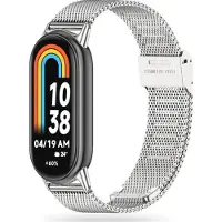 Tech-Protect MilaneseBand Strap for Xiaomi Smart Band 8 / 8 NFC - Argent (Acier inoxydable), Sangles de montre, Argent, Gris