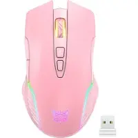Onikuma Cw905 Souris de jeu sans fil 2.4G rose