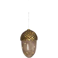 Sirius Celina Agern : Guirlande lumineuse en verre, 5 LED, 13 cm, alimentée par batterie, couleur bronze doré